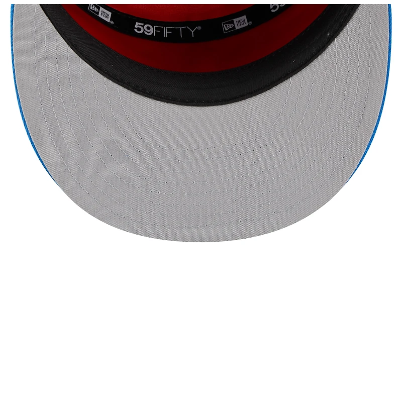 Men's New Era  White/Blue Oklahoma City Thunder 2025 NBA Tip Off Split Panel 59FIFTY Fitted Hat