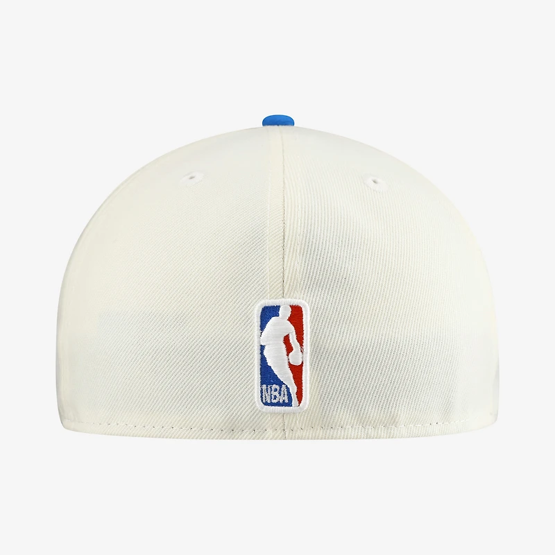 Casquette ajustée New Era Oklahoma City Thunder Chrome blanche et bleue pour homme