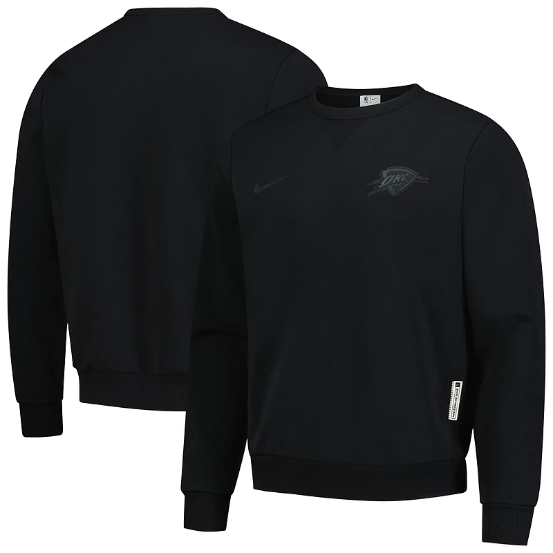 Sweat-shirt Nike noir Oklahoma City Thunder Authentic Standard Issue Travel Dri-FIT pour homme