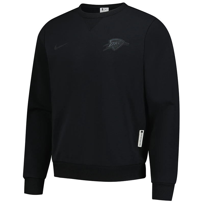 Sweat-shirt Nike noir Oklahoma City Thunder Authentic Standard Issue Travel Dri-FIT pour homme