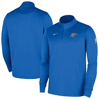 Men's Nike Blue Oklahoma City Thunder 2025/26 Authentic Coaches Quarter-Zip Dri-Fit Top