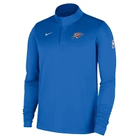 Men's Nike Blue Oklahoma City Thunder 2025/26 Authentic Coaches Quarter-Zip Dri-Fit Top