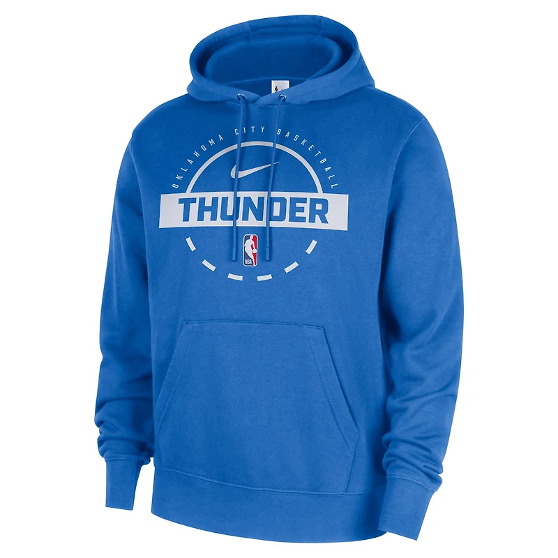 Sweat à capuche Nike bleu Oklahoma City Thunder 2025/26 Authentic Practice Club pour homme