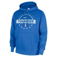 Sweat à capuche Nike bleu Oklahoma City Thunder 2025/26 Authentic Practice Club pour homme
