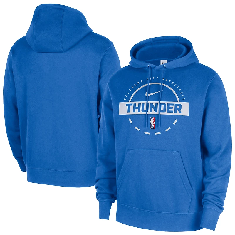 Sweat à capuche Nike bleu Oklahoma City Thunder 2025/26 Authentic Practice Club pour homme