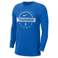 Men's Nike  Blue Oklahoma City Thunder Authentic Long Sleeve Practice T-Shirt