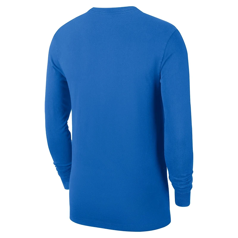 Men's Nike  Blue Oklahoma City Thunder Authentic Long Sleeve Practice T-Shirt