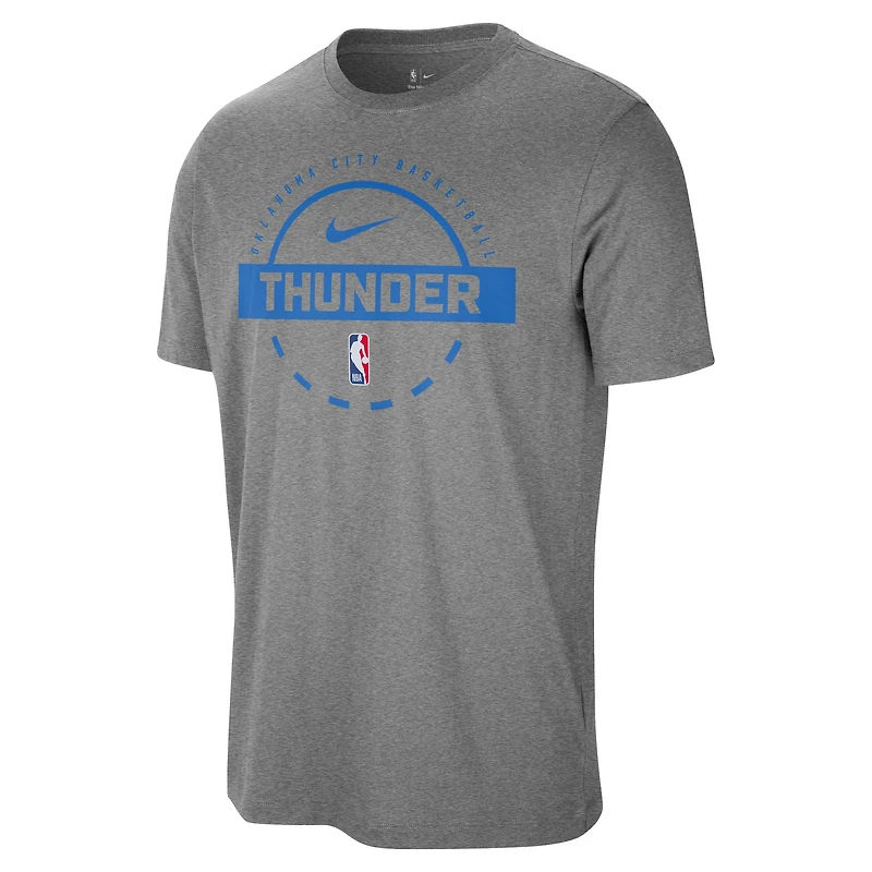 T-shirt d'entraînement Nike Oklahoma City Thunder Authentic pour homme, couleur charbon
