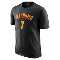 Men's Nike Chet Holmgren Black Oklahoma City Thunder 2024/25 Edition Name & Number T-Shirt