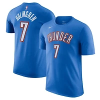 T-shirt Nike bleu pour homme avec nom et numéro Chet Holmgren Oklahoma City Thunder Icon Edition
