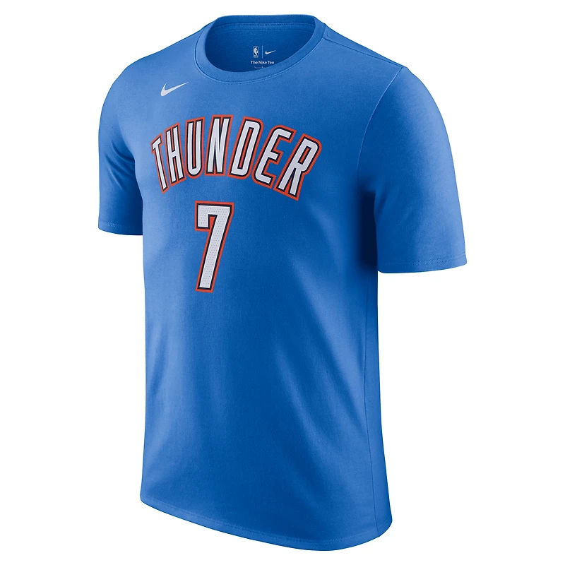 Men's Nike Chet Holmgren Blue Oklahoma City Thunder Icon Edition Name & Number T-Shirt