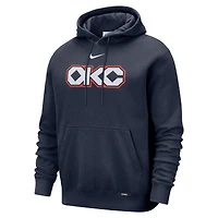 Men's Nike  Navy Oklahoma City Thunder 2025/26 Edition Essential Remix Club Hoodie