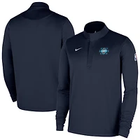 Men's Nike  Navy Oklahoma City Thunder 2025/26 Edition Remix Authentic Coaches Dri-FIT Half-Zip Top