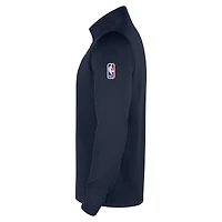 Men's Nike  Navy Oklahoma City Thunder 2025/26 Edition Remix Authentic Coaches Dri-FIT Half-Zip Top