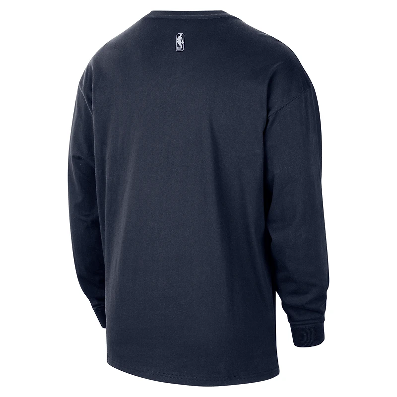 Men's Nike  Navy Oklahoma City Thunder 2025/26 Edition Remix Essential Logo Long Sleeve T-Shirt