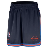 Men's Nike Navy Oklahoma City Thunder Authentic Practice DNA Woven Performance Shorts