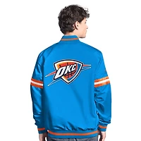 Veste universitaire Starter bleu/orange Oklahoma City Thunder Scout à boutons-pression pour homme