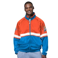Veste de survêtement The Veteran Tricot Track entièrement zippée pour homme, bleu/blanc, Oklahoma City Thunder