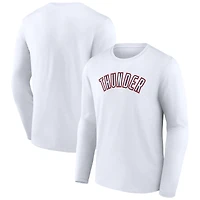 Men's  White Oklahoma City Thunder Alternate Logo Long Sleeve T-Shirt