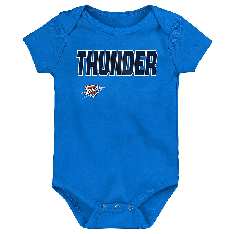 Newborn Outerstuff Oklahoma City Thunder Three-Pack Littlest Player Bodysuit Set