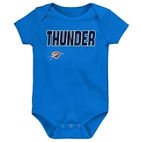 Newborn Outerstuff Oklahoma City Thunder Three-Pack Littlest Player Bodysuit Set