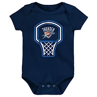 Ensemble de trois bodies pour nouveau-né Outerstuff Oklahoma City Thunder, le plus petit joueur