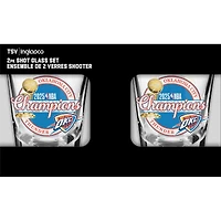 Ensemble de 2 verres à liqueur Oklahoma City Thunder, champions de la finale NBA 2025