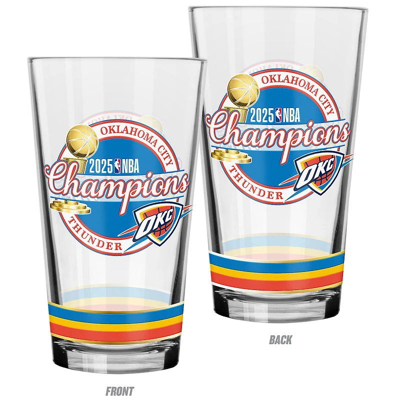 Oklahoma City Thunder 2025 NBA Finals Champions Shadow 16oz. Mixing Glass