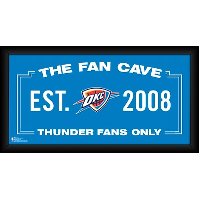 Oklahoma City Thunder Framed 10" x 20" Fan Cave Collage