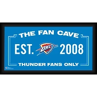 Oklahoma City Thunder Framed 10" x 20" Fan Cave Collage