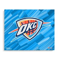 Oklahoma City Thunder Stretched 16" x 20" Embellished Canvas Giclee Print - Art by Charlie Turano III