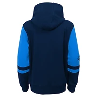 Sweat à capuche entièrement zippé Oklahoma City Thunder de la marine pour enfants d'âge préscolaire