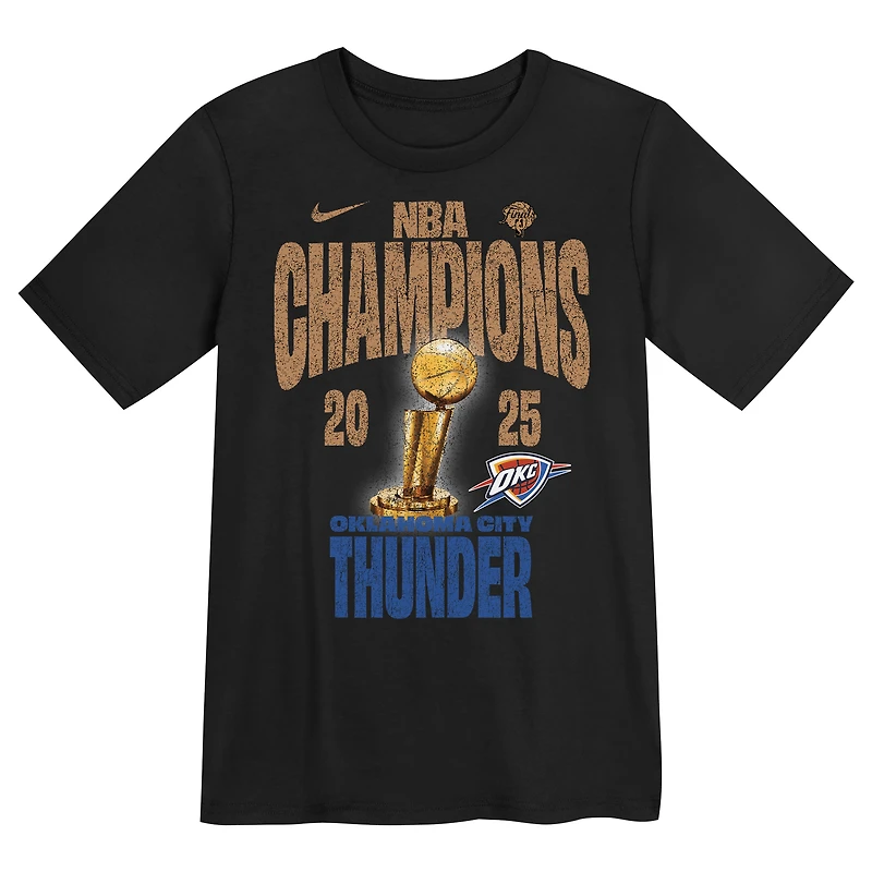 Preschool Nike  Black Oklahoma City Thunder 2025 NBA Finals Champions Locker Room Confetti T-Shirt