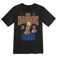 Preschool Nike  Black Oklahoma City Thunder 2025 NBA Finals Champions Locker Room Confetti T-Shirt