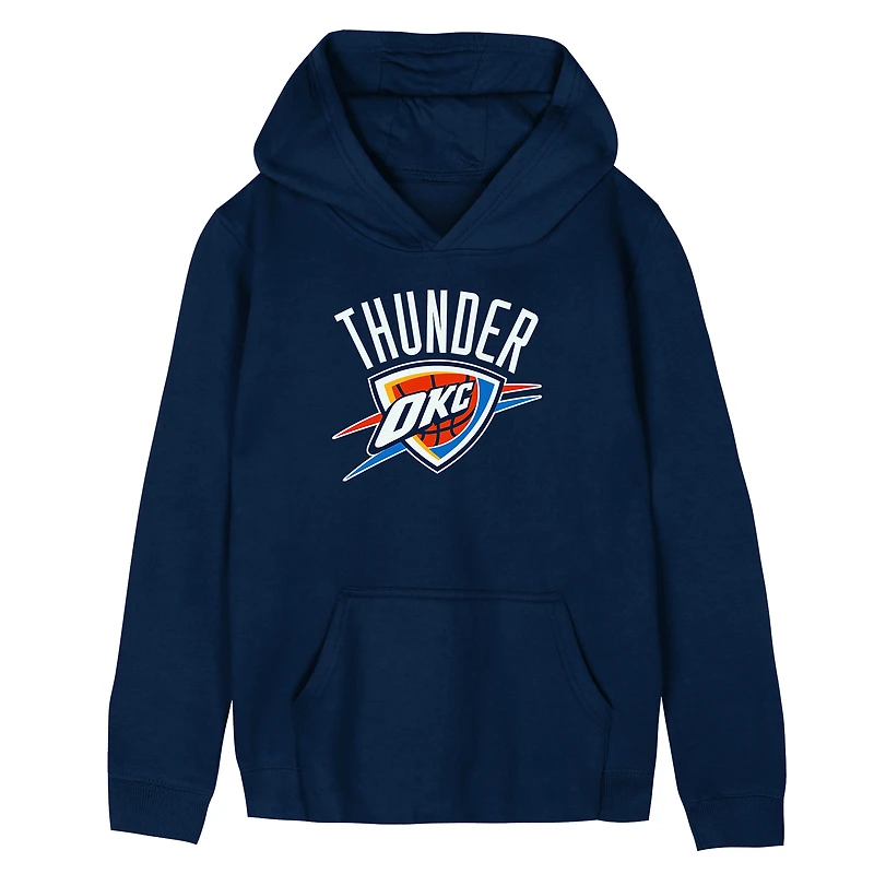 Sweat à capuche Outerstuff bleu marine avec logo principal du Thunder d'Oklahoma City, pour enfants d'âge préscolaire