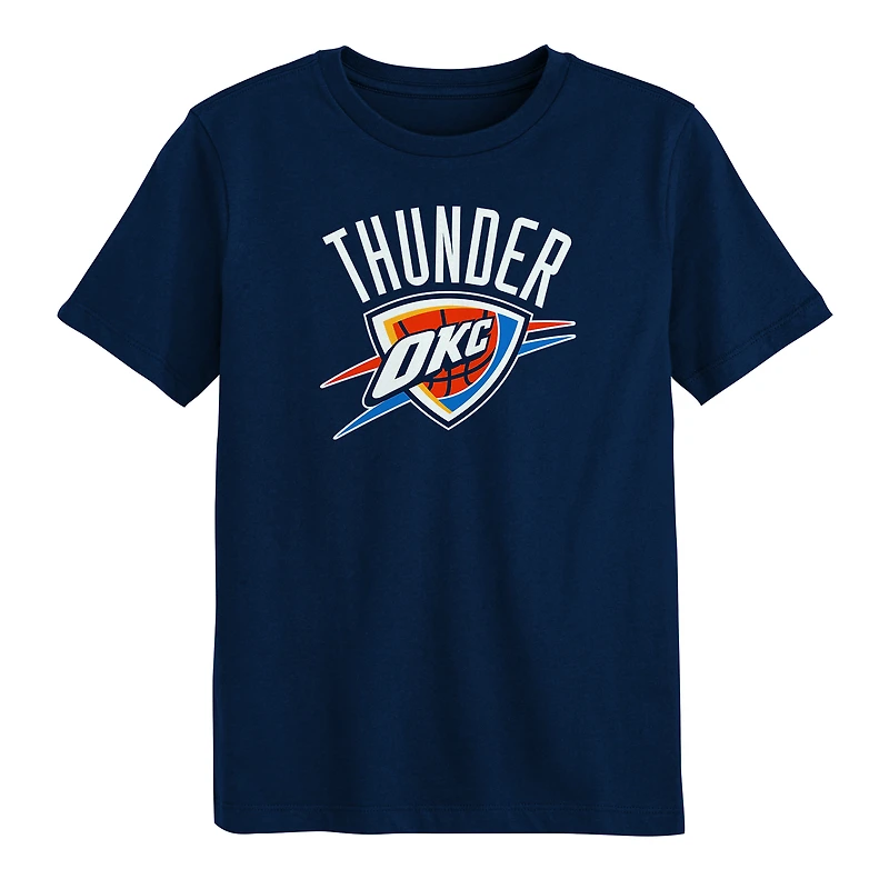 T-shirt Outerstuff bleu marine avec logo principal du Thunder d'Oklahoma City pour enfants d'âge préscolaire