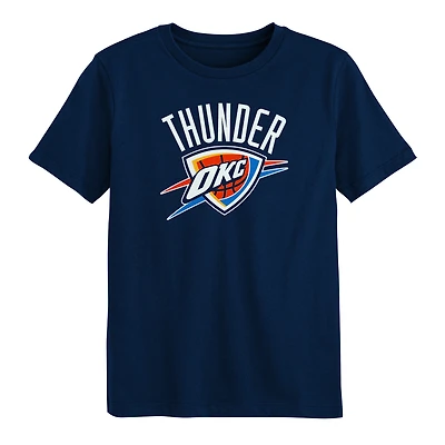 T-shirt Outerstuff bleu marine avec logo principal du Thunder d'Oklahoma City pour enfants d'âge préscolaire