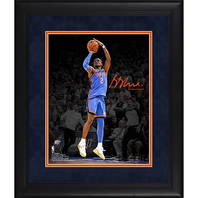 Photo encadrée 11 x 14 pouces de Shai Gilgeous-Alexander, joueur du Thunder d'Oklahoma City, avec signature fac-similé.