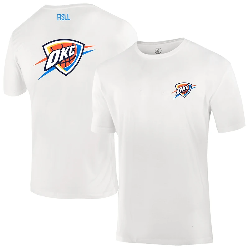 T-shirt unisexe FISLL blanc avec logo Oklahoma City Thunder Burst