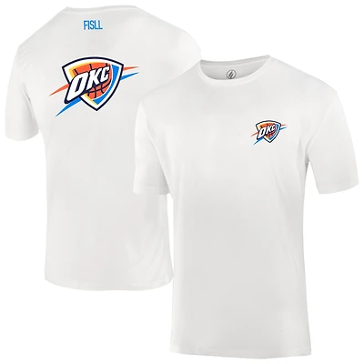 T-shirt unisexe FISLL blanc avec logo Oklahoma City Thunder Burst