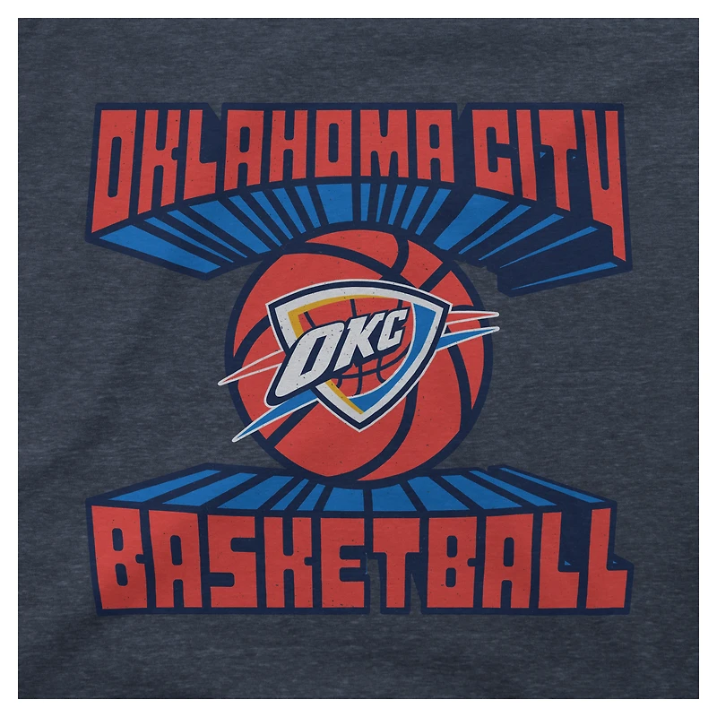 T-shirt unisexe Stadium Essentials bleu marine Oklahoma City Thunder Club Time Tri-Blend