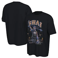 T-shirt unisexe Converse Shai Gilgeous-Alexander noir Oklahoma City Thunder 2025/26 Edition avec motif du joueur