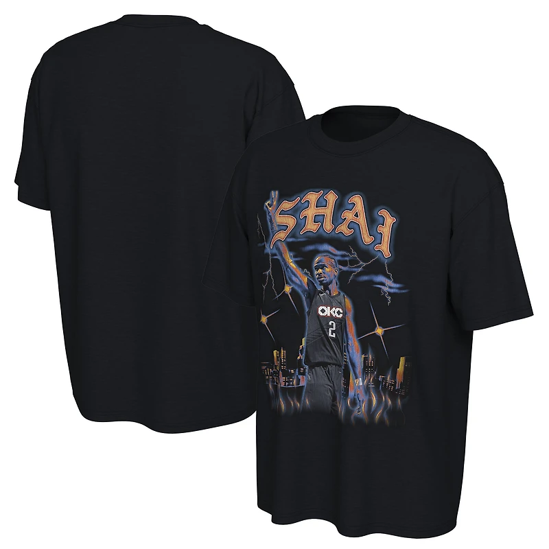 Unisex Converse Shai Gilgeous-Alexander Black Oklahoma City Thunder 2025/26 Edition Player Graphic T-Shirt