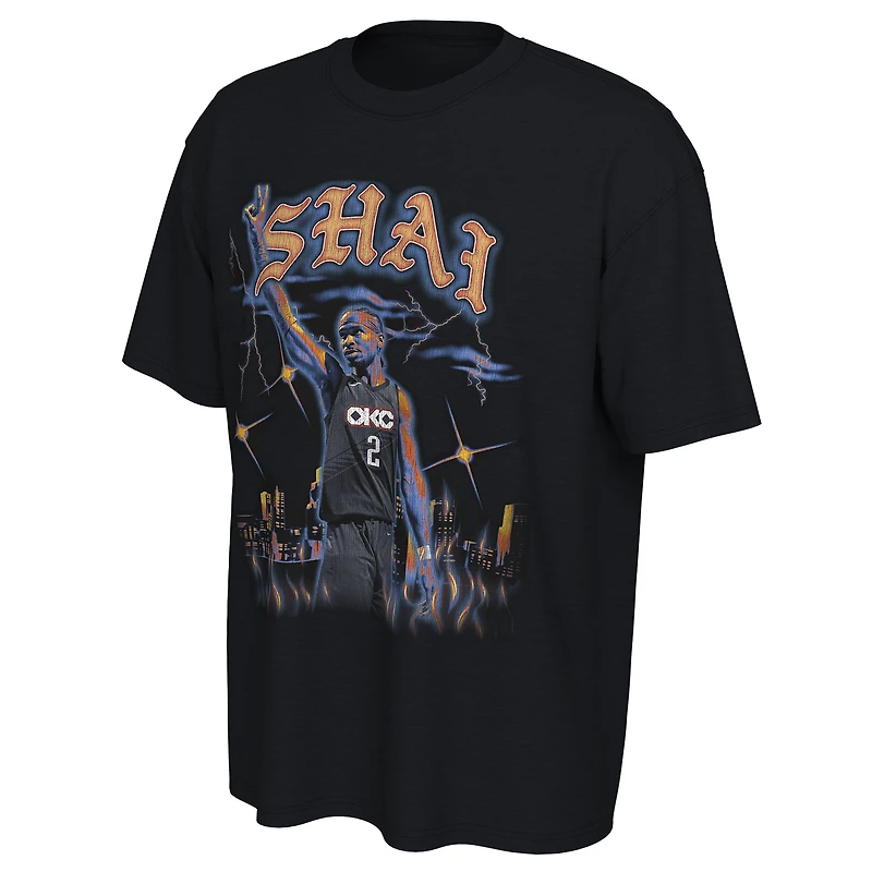 Unisex Converse Shai Gilgeous-Alexander Black Oklahoma City Thunder 2025/26 Edition Player Graphic T-Shirt