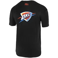 T-shirt unisexe FISLL noir surdimensionné avec logo Oklahoma City Thunder