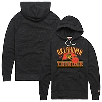 Unisex Homage Heather Black Oklahoma City Thunder Hometown Edition Tri-Blend Raglan Pullover Hoodie