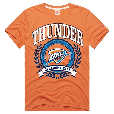 Unisex Homage  Orange Oklahoma City Thunder Crest Tri-Blend T-Shirt