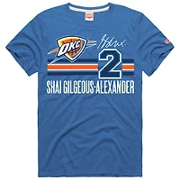 Unisex  Homage Shai Gilgeous-Alexander Blue Oklahoma City Thunder Jersey Remix Tri-Blend T-Shirt