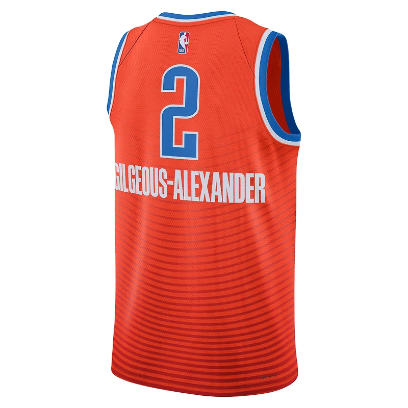 Unisex Jordan Brand Shai Gilgeous-Alexander Orange Oklahoma City Thunder Swingman Jersey - Statement Edition