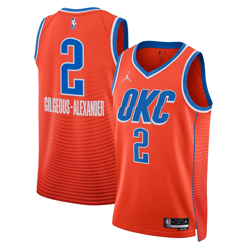 Unisex Jordan Brand Shai Gilgeous-Alexander Orange Oklahoma City Thunder Swingman Jersey - Statement Edition